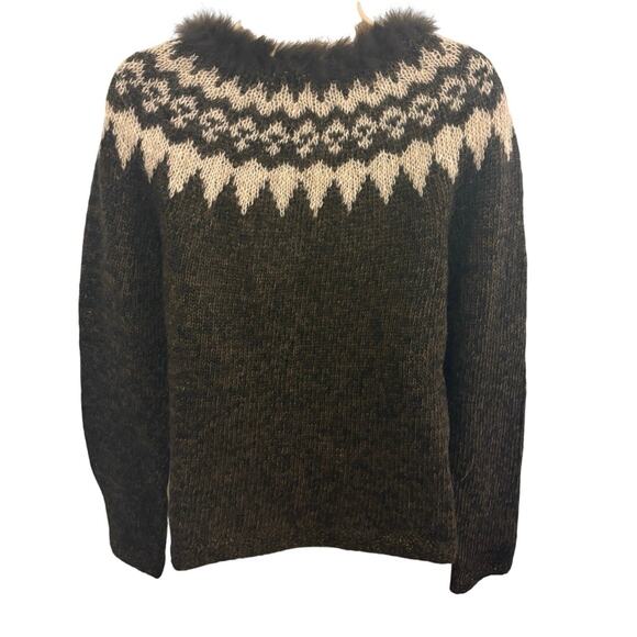 Icelandica Brown Wool Sweater. Size Small - Picture 6 of 6